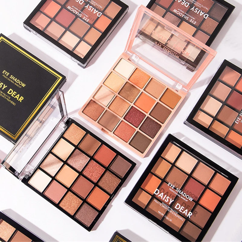 

Стойкие мерцающие матовые устойчивые к поту тени для век Палитра 16 цветов Профессиональные Тени водостойкие косметические тени для век Инс...