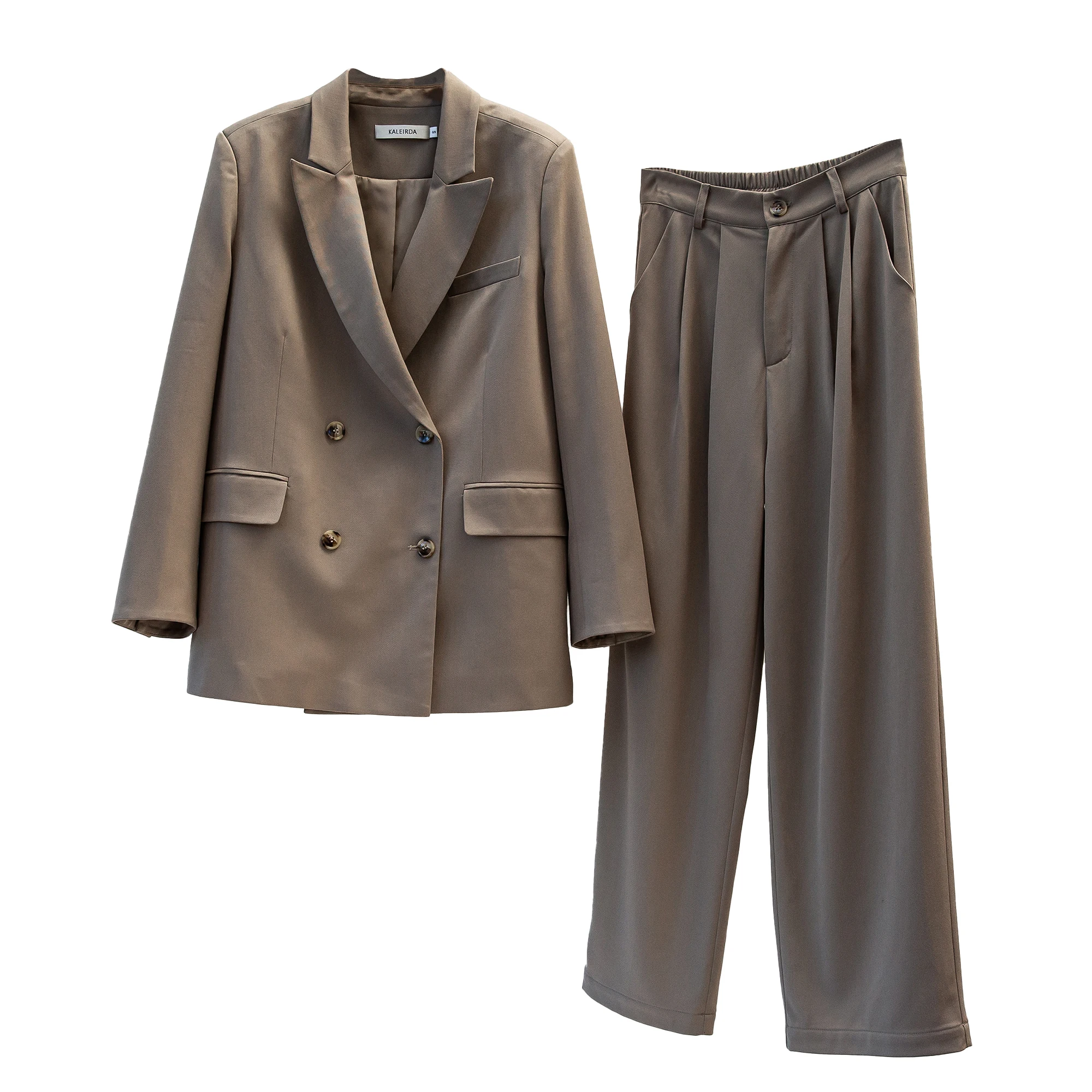 

2021 Autumn Women Basic Blazer Office Ladies Casual Blazer pants suit