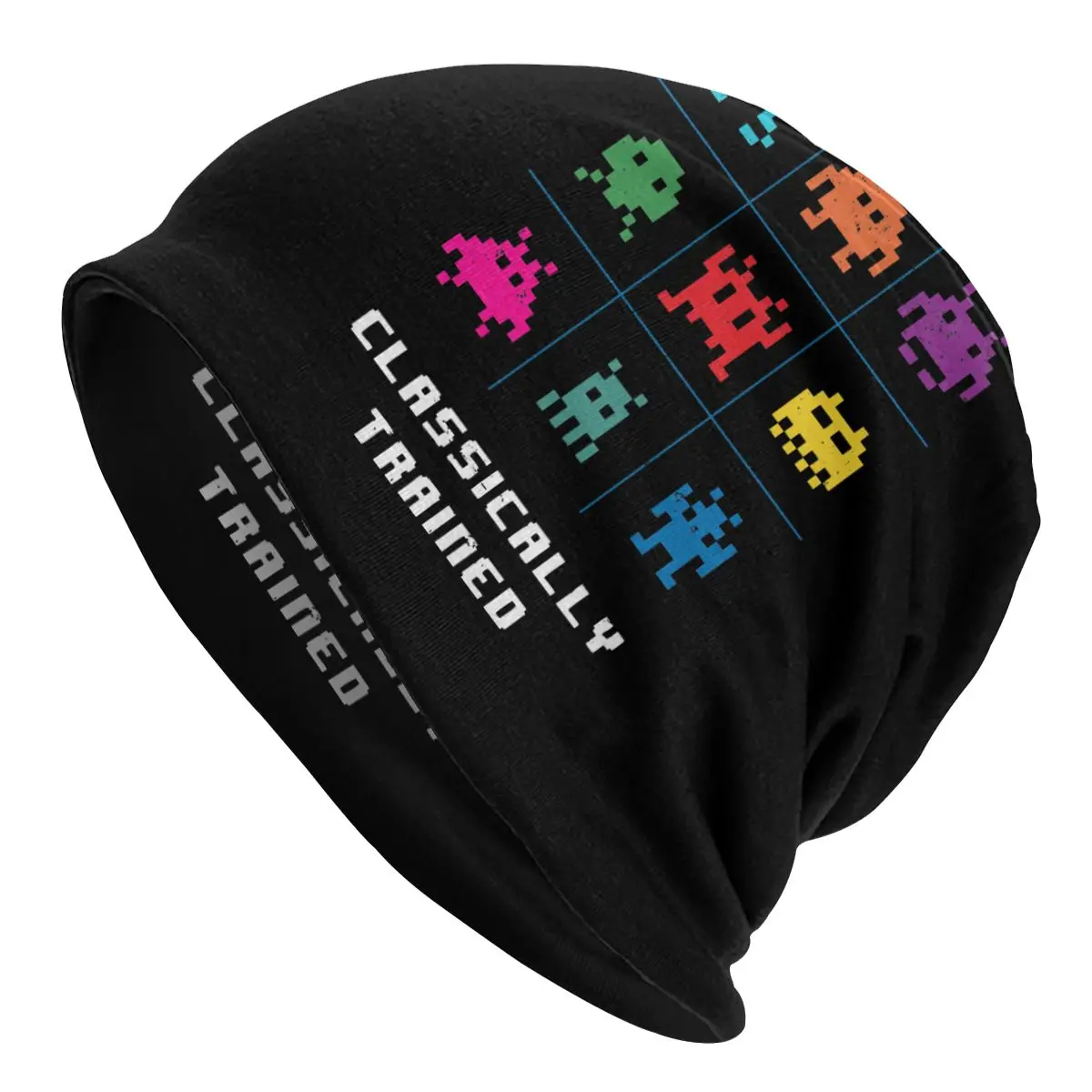 

Trained 80s Space Invaders Arcade Games Bonnet Hats Autumn Winter Skullies Beanies Hat for Men Women Knitting Hats Warm Caps