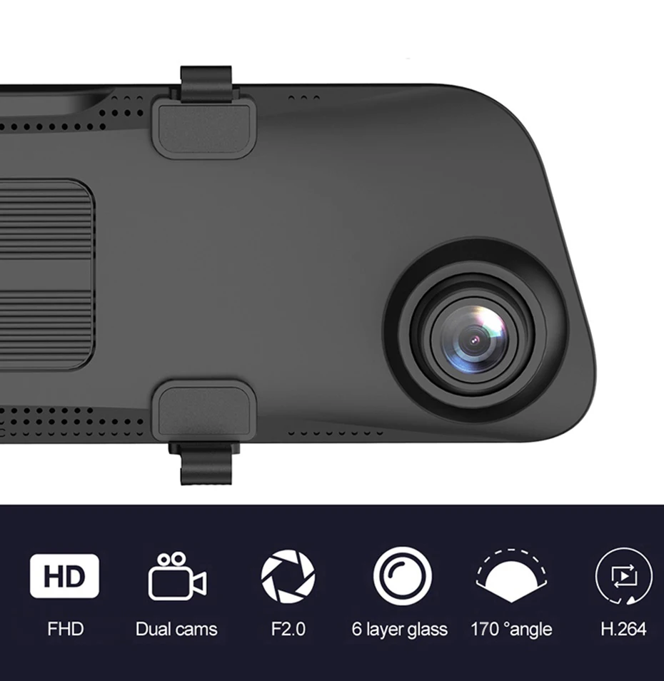 Bluavido 1" ips 4G Android 8,1 Автомобильное зеркало заднего вида DVR камера gps 2GB ram ADAS WiFi Bluetooth FHD 1080P видеорегистратор