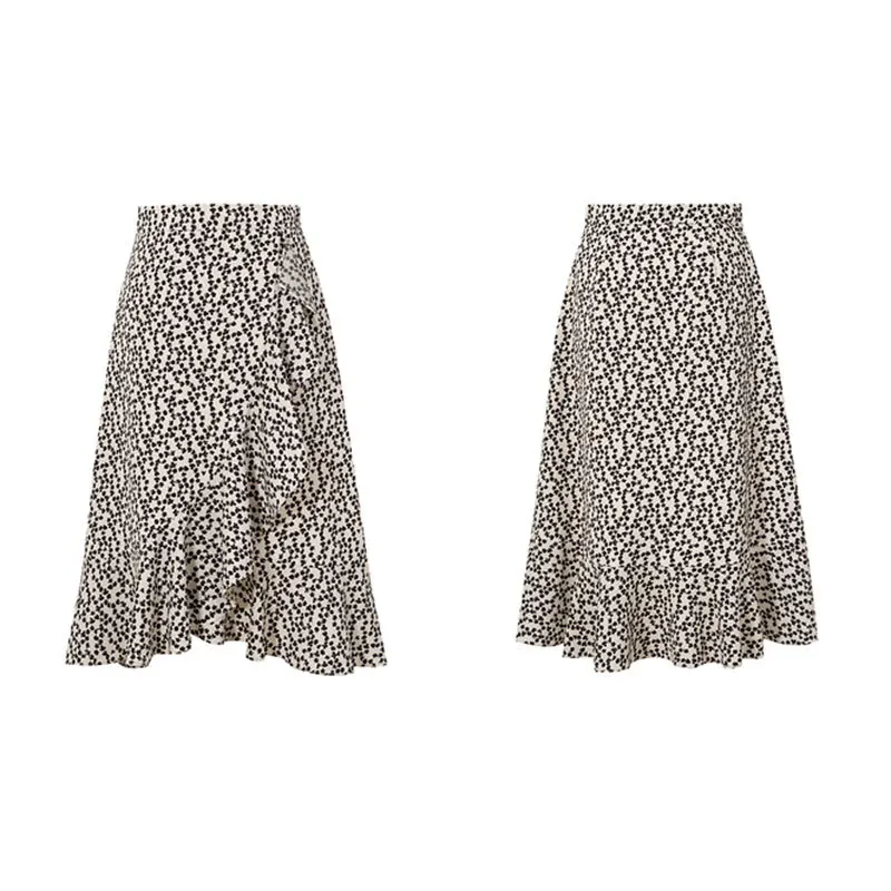 

Skirts Women 2021sfl 2021 Spring New Floral Slimming Temperament High Waist Ruffled Skirt Female 7c1240131