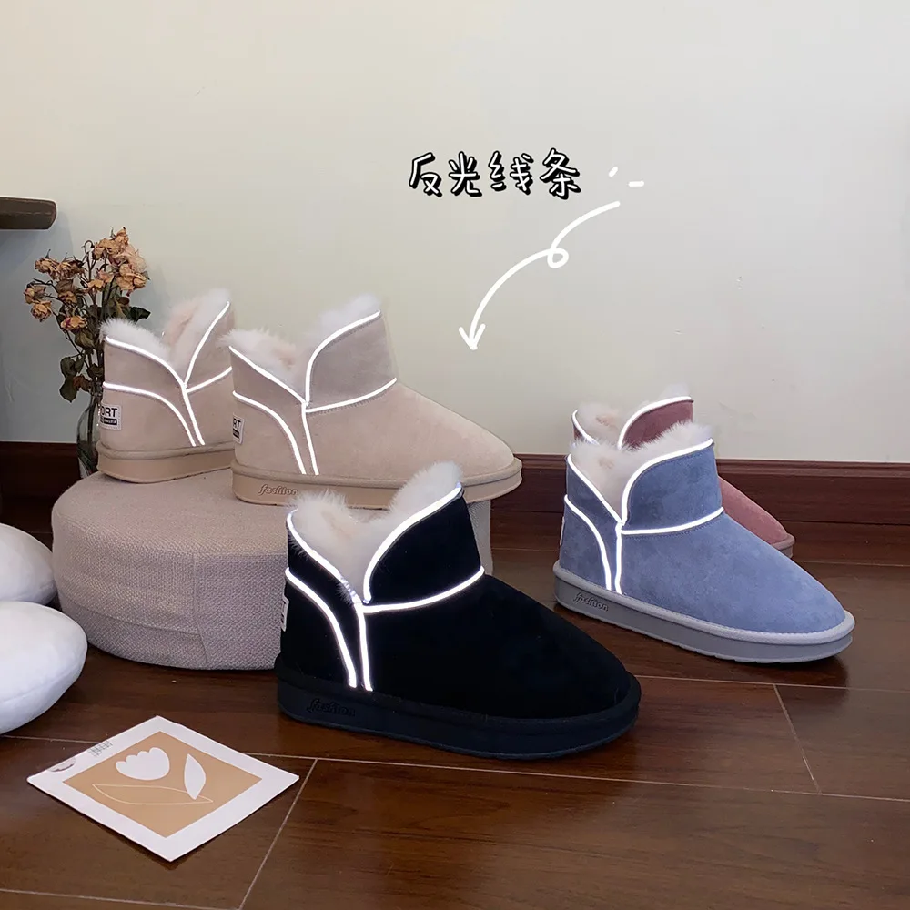 

Snow boots women's winter new thick-soled plus velvet warm cotton shoes winter tide womans shoes booties woman