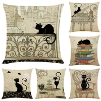 cartoon cat cushion cover 45x45cm cushion cover hoga decorative pillow funda cojines housse de coussin kissenbezug