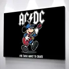 Картина ACDC красочная Картина на холсте, современный домашний декор комнаты