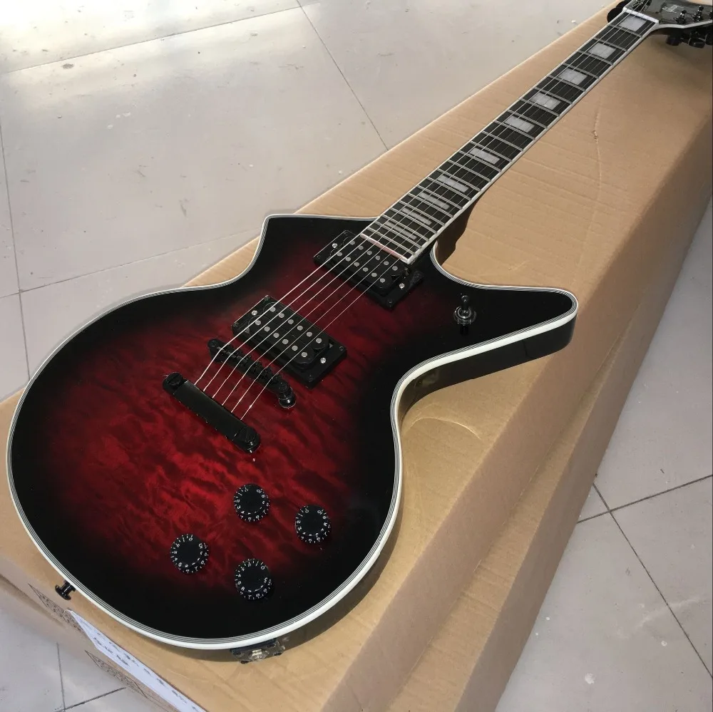

New style.Handwork 6 Strings Electric Guitar.Rosewood fingerboard red color Flame top guitarra.support customization gitaar.