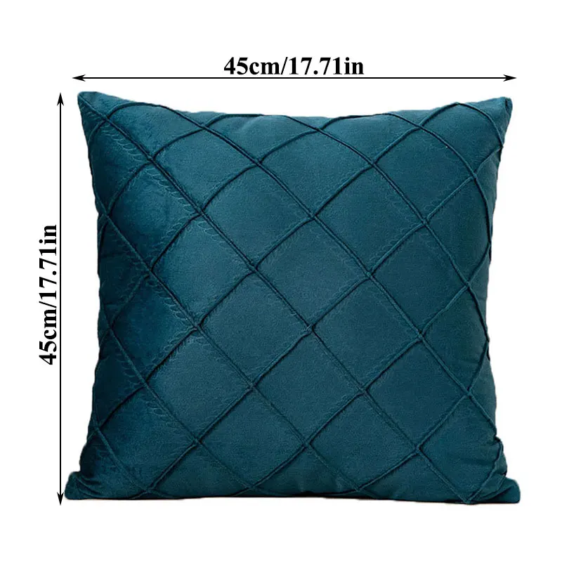 

Fashion Square Pillow Case Comfortable Home Supplies Waist Throw Cushion Solid Color Dutch Fleece Soft 45*45cm Pillowslip