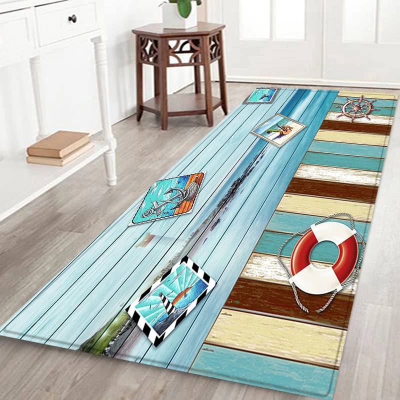 

Creativity Pattern Washable Non-slip Floor Mat Bathroom Entrance Door Mat Bedroom Bedside Area Rugs Long Kitchen Carpet