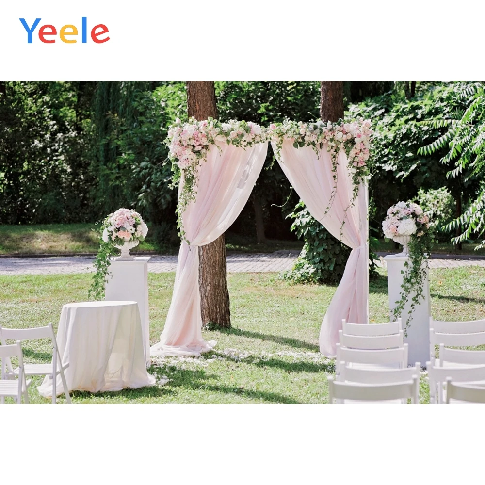 

Yeele Grassland Garden Wedding Curtain Party Portrait Flower Backgrounds Photography Backdrops Photocall Photo Studio Prop Vinyl