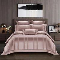 luxury 1000tc egyptian cotton 4pcs duvet cover set with zipper soft bed sheet pillowcases greydusty pink jacquard bedding sets