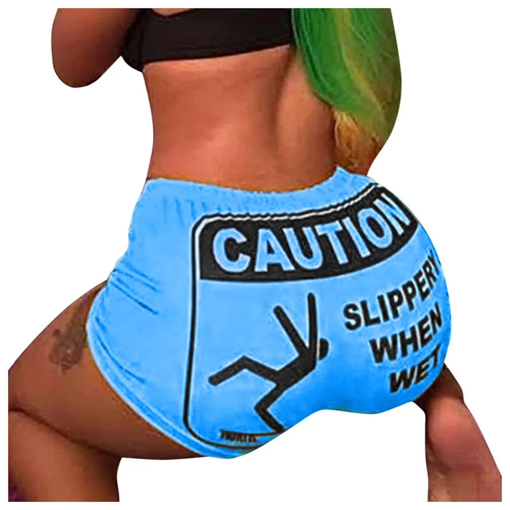 Женские Шорты туфли на высоком каблуке с Для женщин Gushers снэк-Шорты принтом в виде