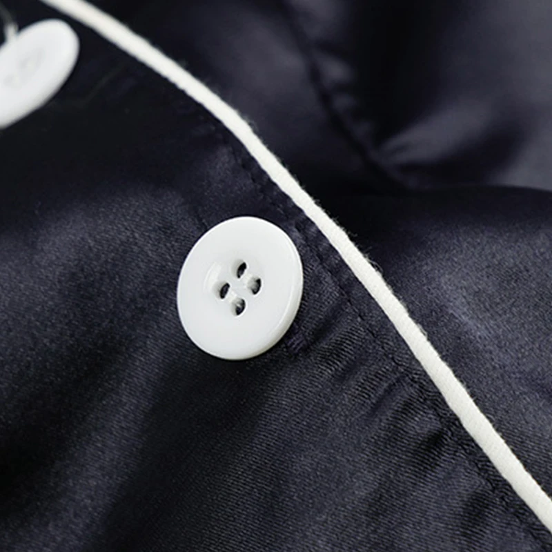 Комплект пижамный женский атласный одежда для сна нижнее белье с длинным рукавом