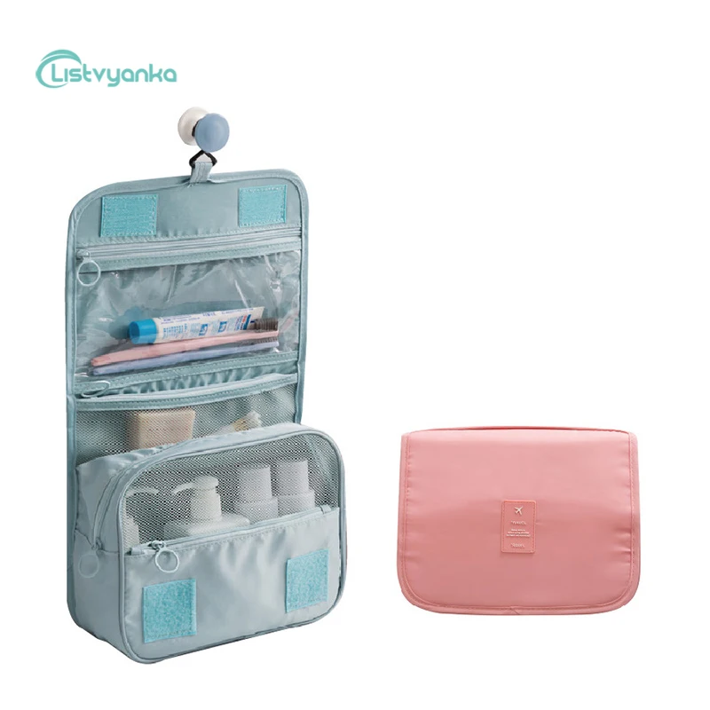Косметичка подвесная сумка для макияжа крючок органайзер ванной большая емкость