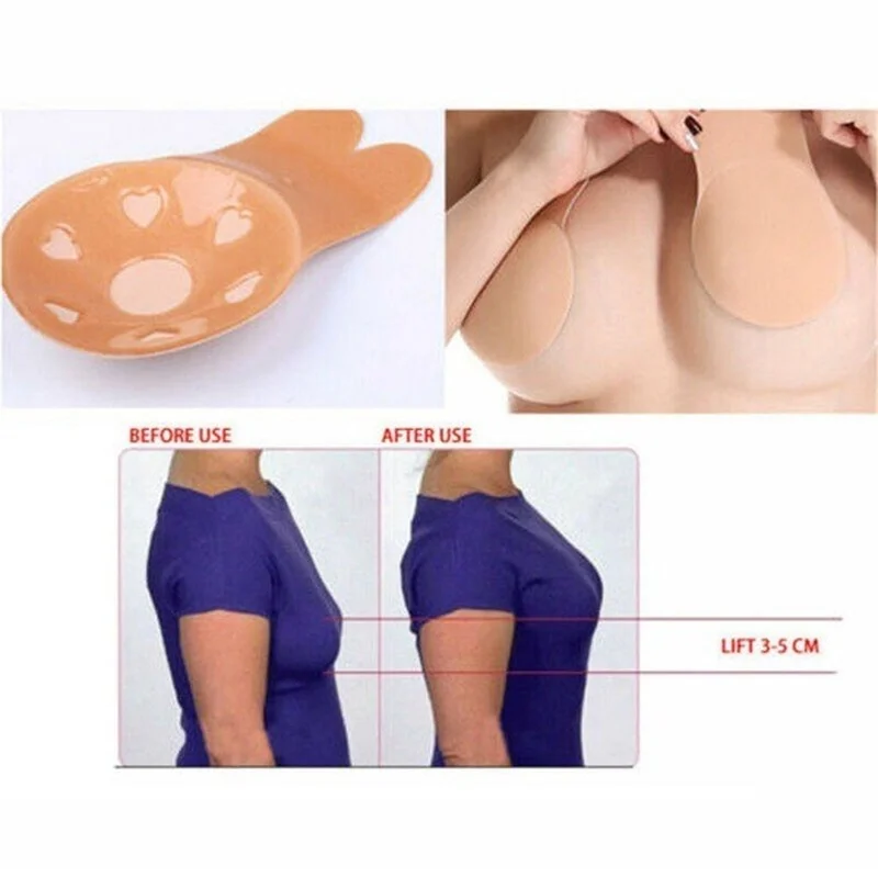 1 пара Многоразовые Силиконовые бюстгальтеры с эффектом пуш-ап | Женская одежда