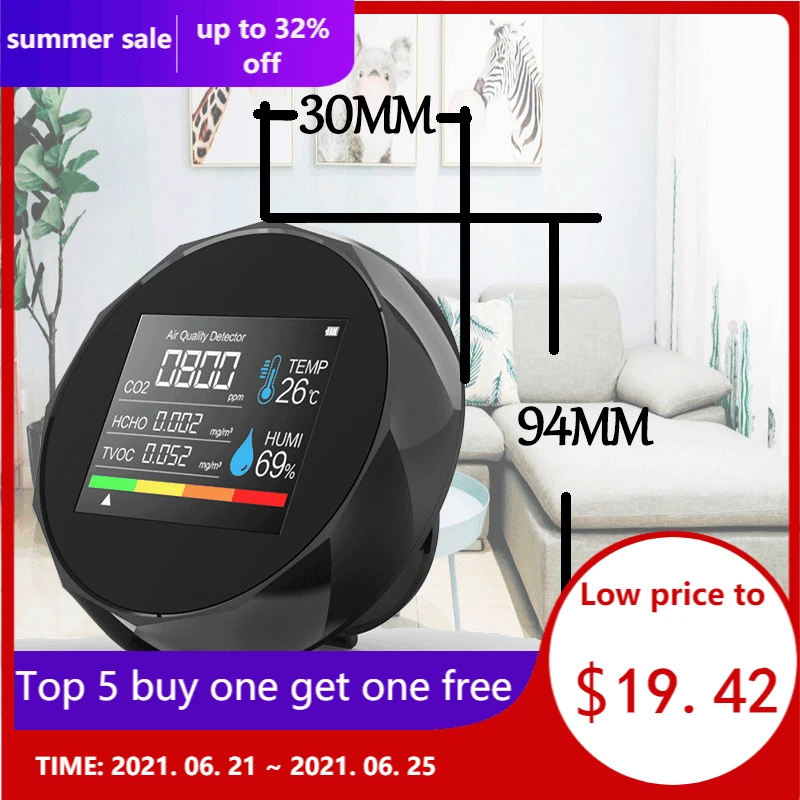 Цифровой датчик температуры и влажности измеритель углекислого газа