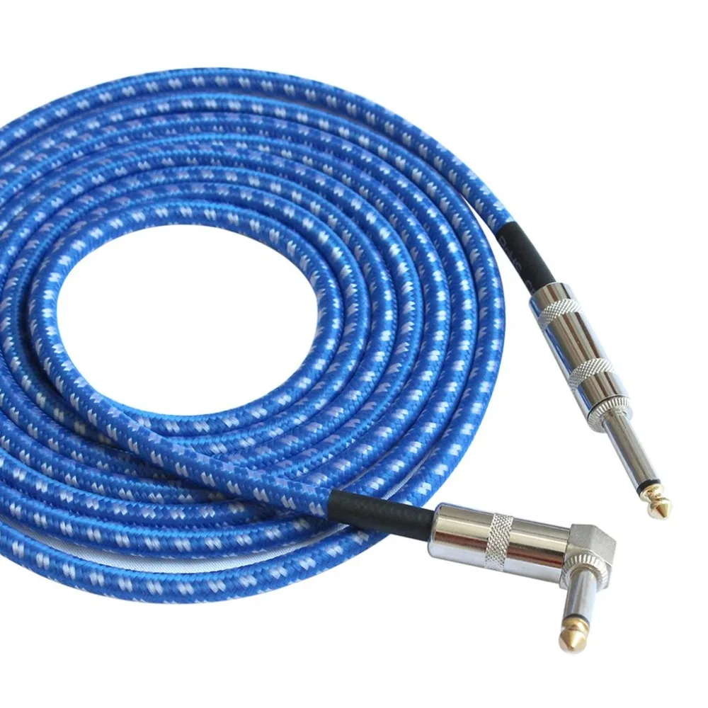 mono jack gitarre kabel audio stecker auf stecker kabel draht schnur stricken kupfer 635mm gerade stecker für elektrische instrumente free globa