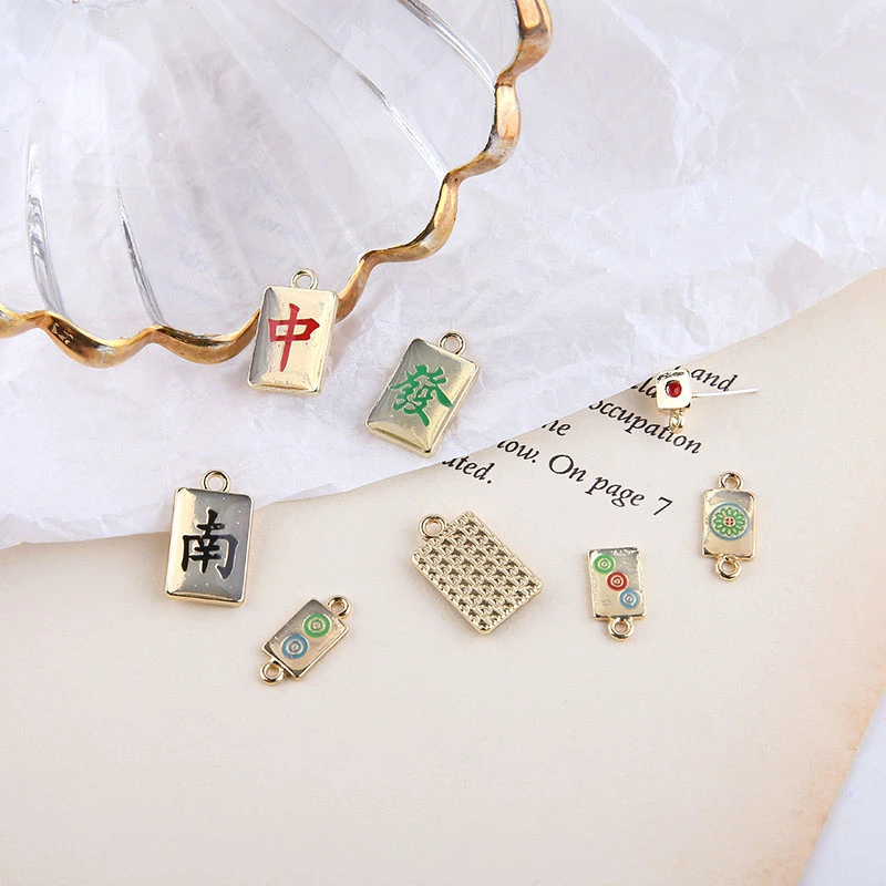 10 шт. 2020 оптовая продажа креативные веселые сплав капля масло маджонг кулон