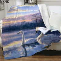 nknk animal blanket trees thin quilt painting bedding throw landscape bedspread for bed sherpa blanket animal vintage adult warm