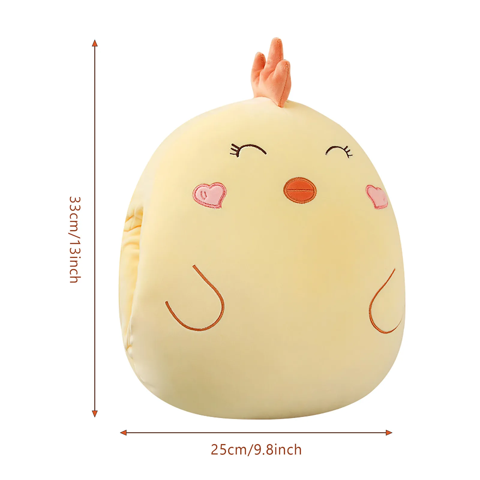 

Cartoon Little chicken Plush Stuffed Dolls Toys Cute Warm Hand Pillow Cushion Decorative Dual-use Play Plush Toys