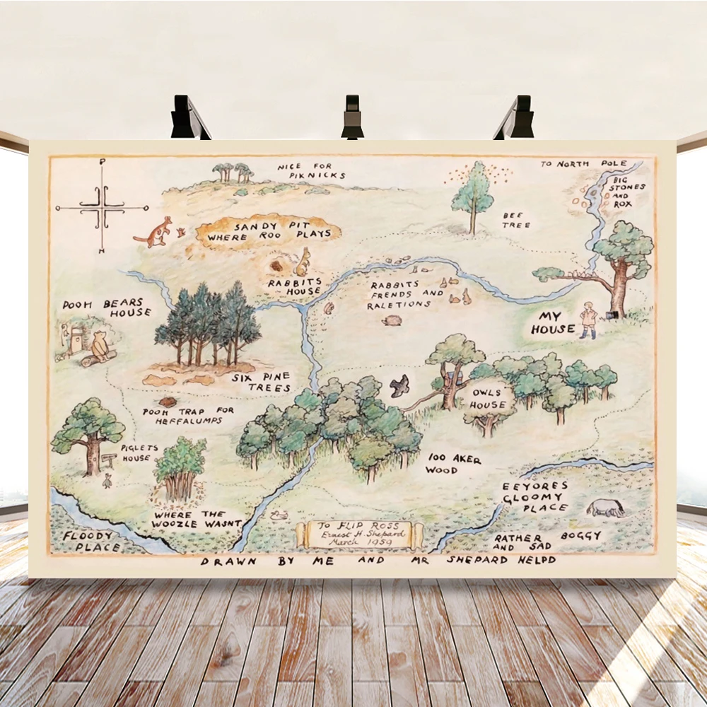 

Фон для фотосъемки Yeele с изображением мультяшной карты леса животных персонализированные фоны для фотостудии