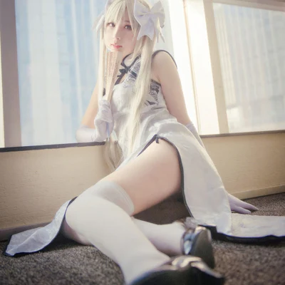 Женский костюм Касугано сора из аниме в одиночестве Чонсам черного и белого