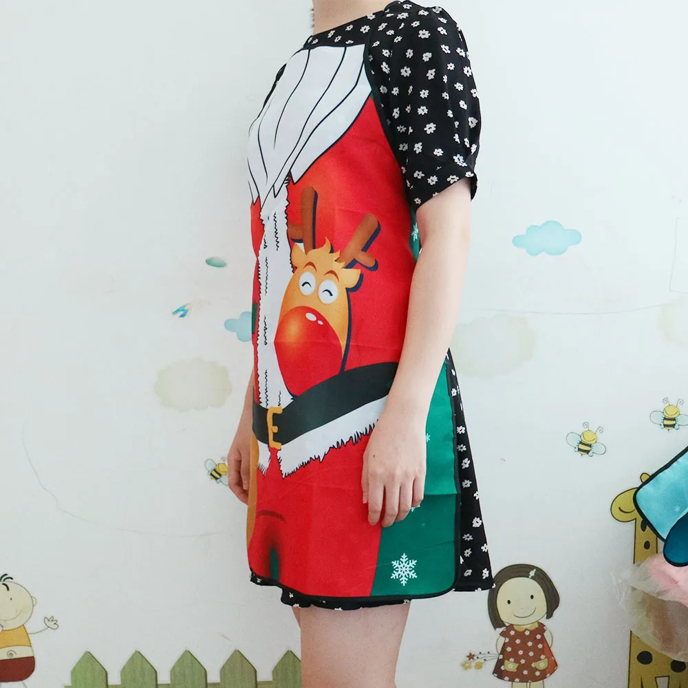 Креативный Navidad Сарафан Милая пара сексуальная униформа искушение платье