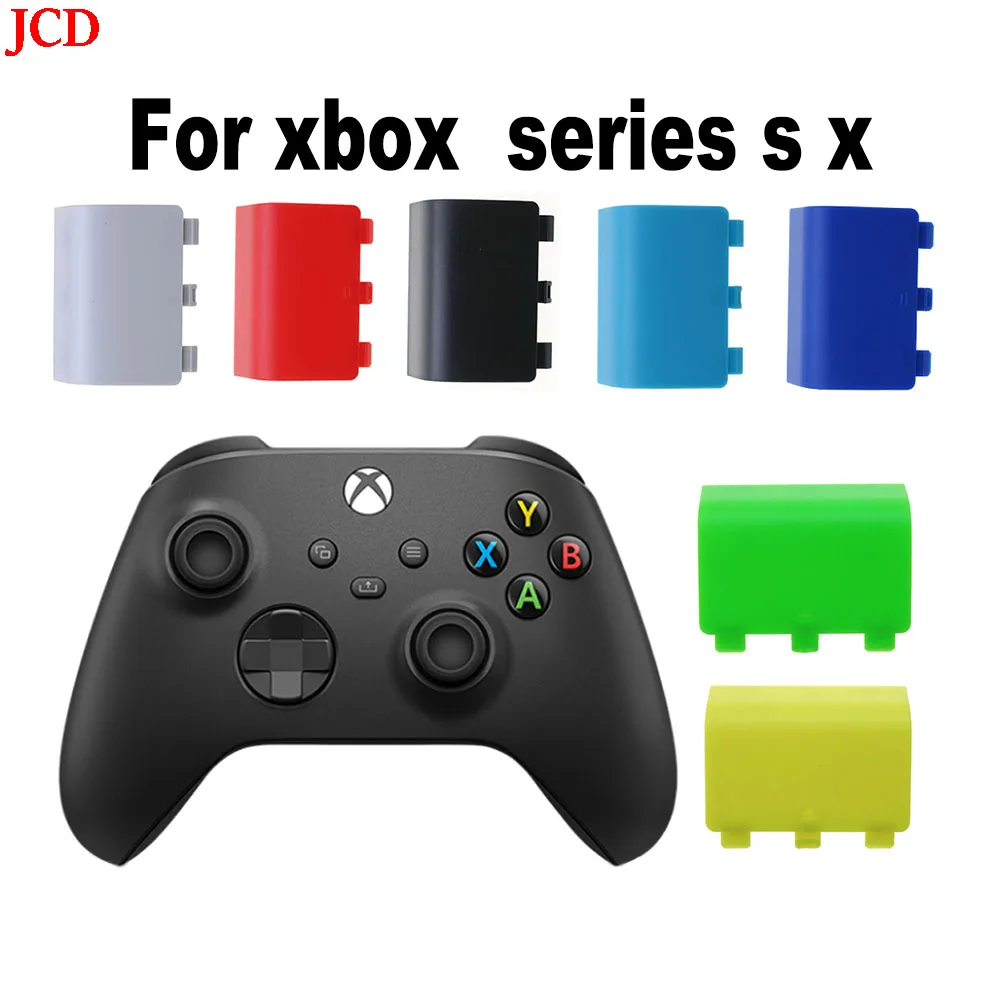 

JCD 2 PCS Plastic Replacement Battery Back Cover Lid Door Shell for XBox Series S X Controller Plate Case Blue Red White