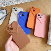 3d cute korean candy love heart bumper phone case for iphone 13pro max 12pro 11 xs max xr x 7 8plus glossy soft shockproof cover
