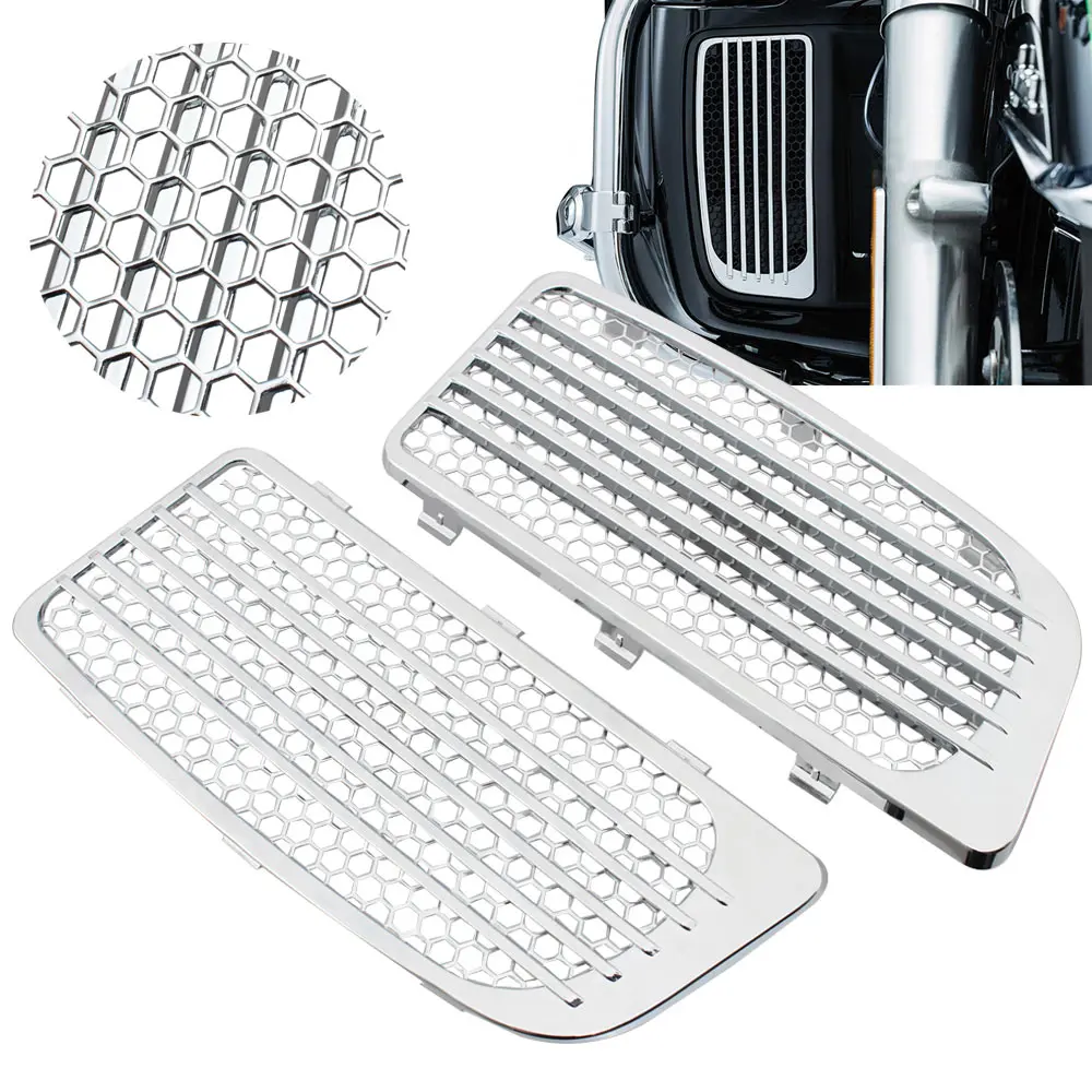 

Обтекатель радиатора мотоцикла, нижние грили для Harley Touring Street Road Electra Tri Glide FLHTK FLHTKL flнастоящей, хромированный, черный
