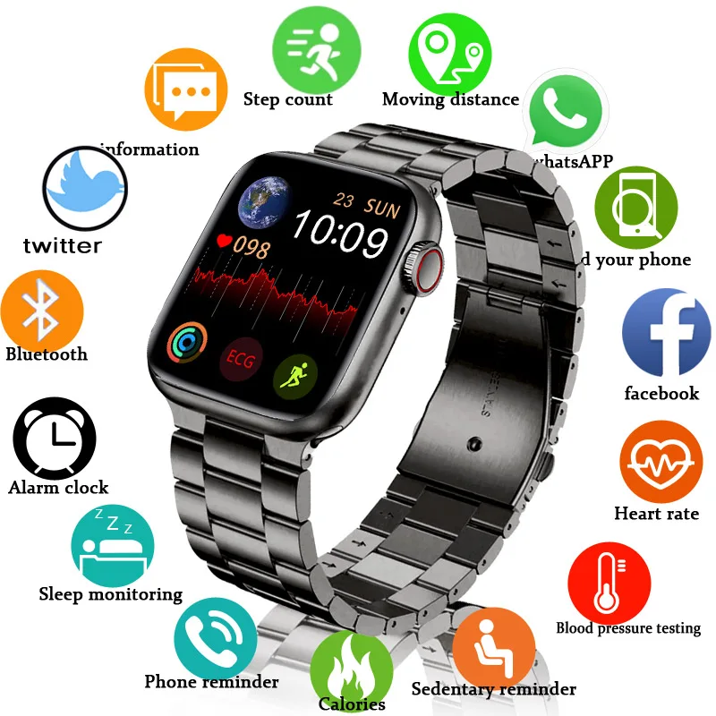 

2021 Смарт-часы для мужчин и женщин Bluetooth Вызов 1,75 дюйма пользовательские динамические часы IP68 Водонепроницаемые Смарт-часы для Apple Watch Iwo W26