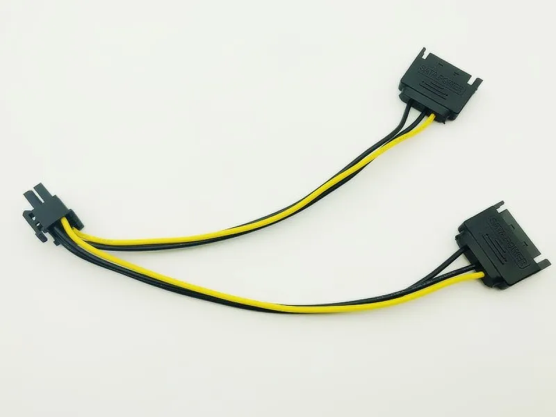 Двойная 15 контактная видеокарта SATA папа на 6pin PCI E PCIe Express графическая двойной