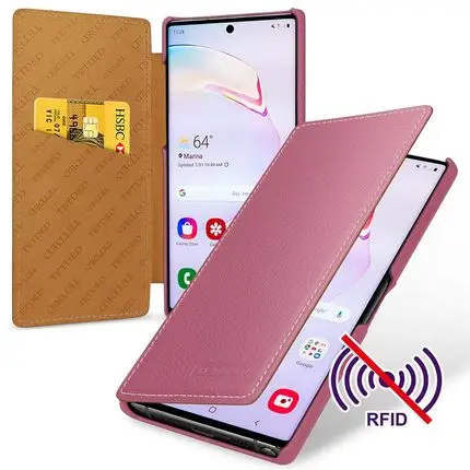 Розовый Для samsung Galaxy Note 10 Plus чехол-кошелек с отделениями для карт для samsung Galaxy Note10 Note 10 Fundas кожаный флип-чехол - Цвет: Розовый