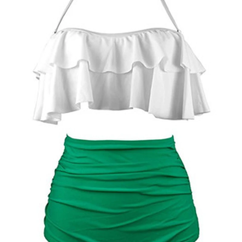 

2021 New Bikinis Women Swimsuit High Waist Bathing Suit Plus Size Swimwear Push Up Set Vintage Beach Wear Biquini