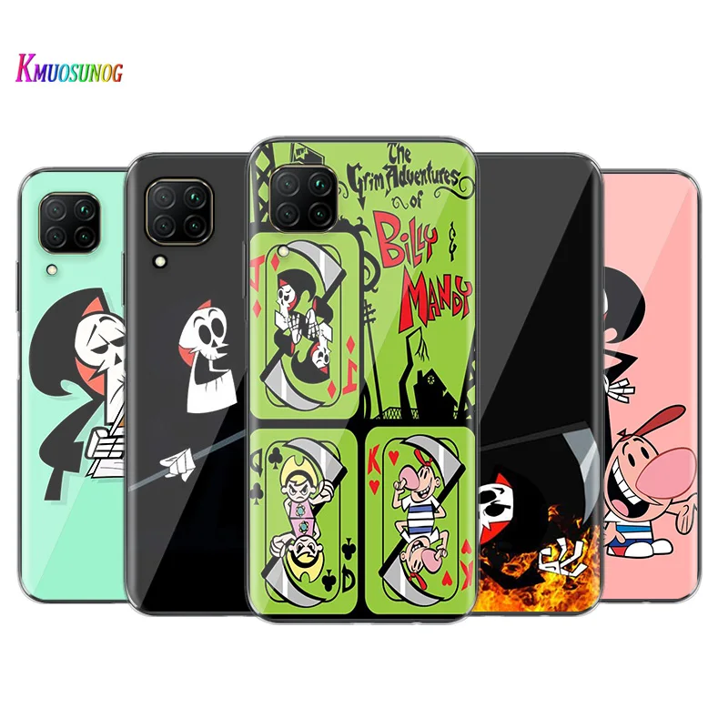 

Anime Billy Grim Reaper Mandy For Huawei P50 P40 P30 P20 P10 P9 P8 Lite Mini E 5G Pro Plus Soft TPU Silicone Phone Case