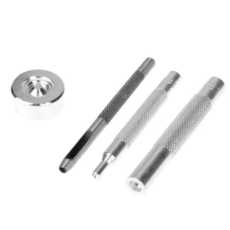 4pcs Metal Snap Fasteners Buttons Press Studs Button DIY Hand Punch Installation Tool Set Tools for Leather | Дом и сад