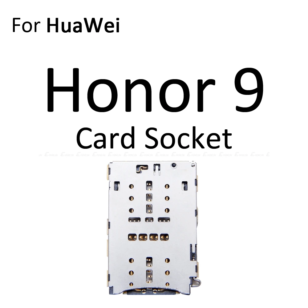 Сим-карты слот, разъем для лотка для устройства чтения sd-карт для Huawei Honor 9 Lite 9i Micro SD Держатель для карт с разъемом контейнер Запчасти для авто - Цвет: For Honor 9 Socket