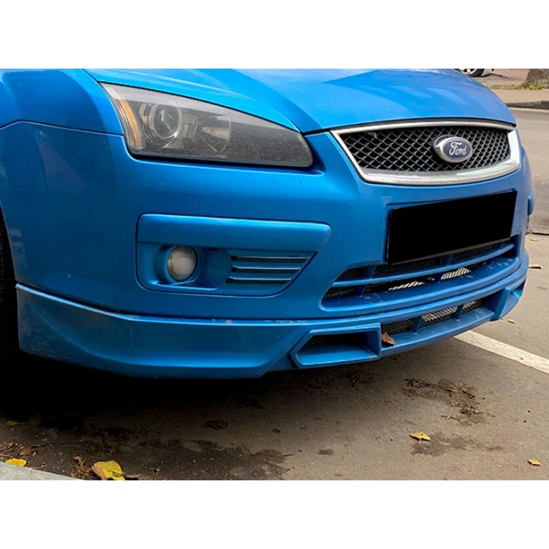 Ford Focus 2 2004 2008 Юбка FT переднего бампера (АБС пластик)|Юбка бампера| |