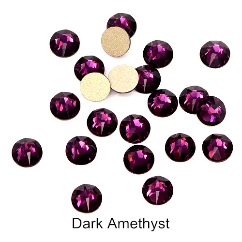Dark Amethyst SS16 144 шт. 2088 Одежда высшего качества прозрачный арт для ногтей со стразами с 16 украшения для ногтей блестящее Стекло Стразы, не требующие горячего крепления H0913 - Цвет: Dark Amethyst