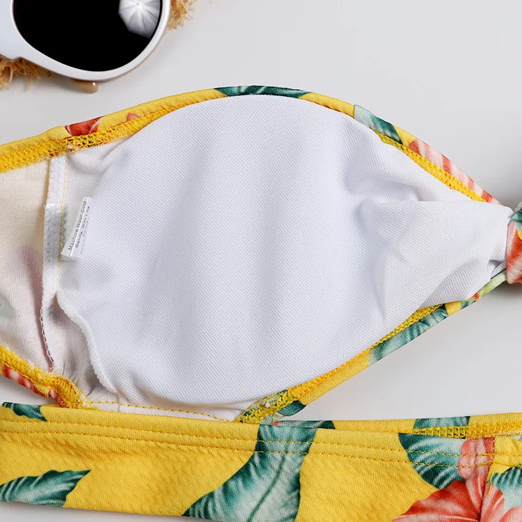 

2020 New Arrival Ins Women's Sexy Print Swimsuits Two Pieces Set Female Bikinis Sets Bathing Suits Beachwear S01704K