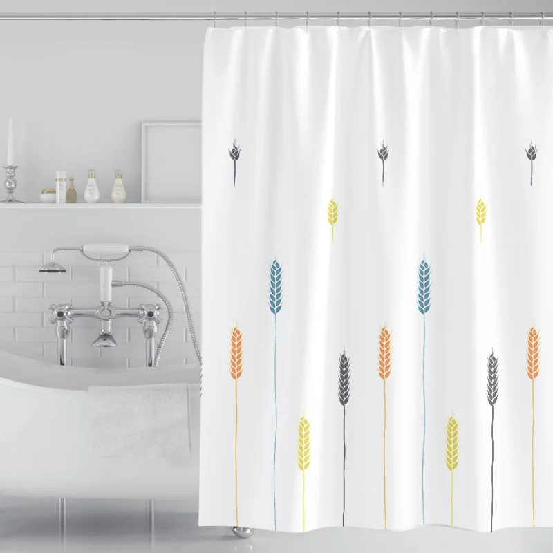 

Waterproof Lyester Shower Curtain Nordic Luxury Colorful Girly Thick Shower Curtain Modern Rideau De Douche Bathroom Accessories