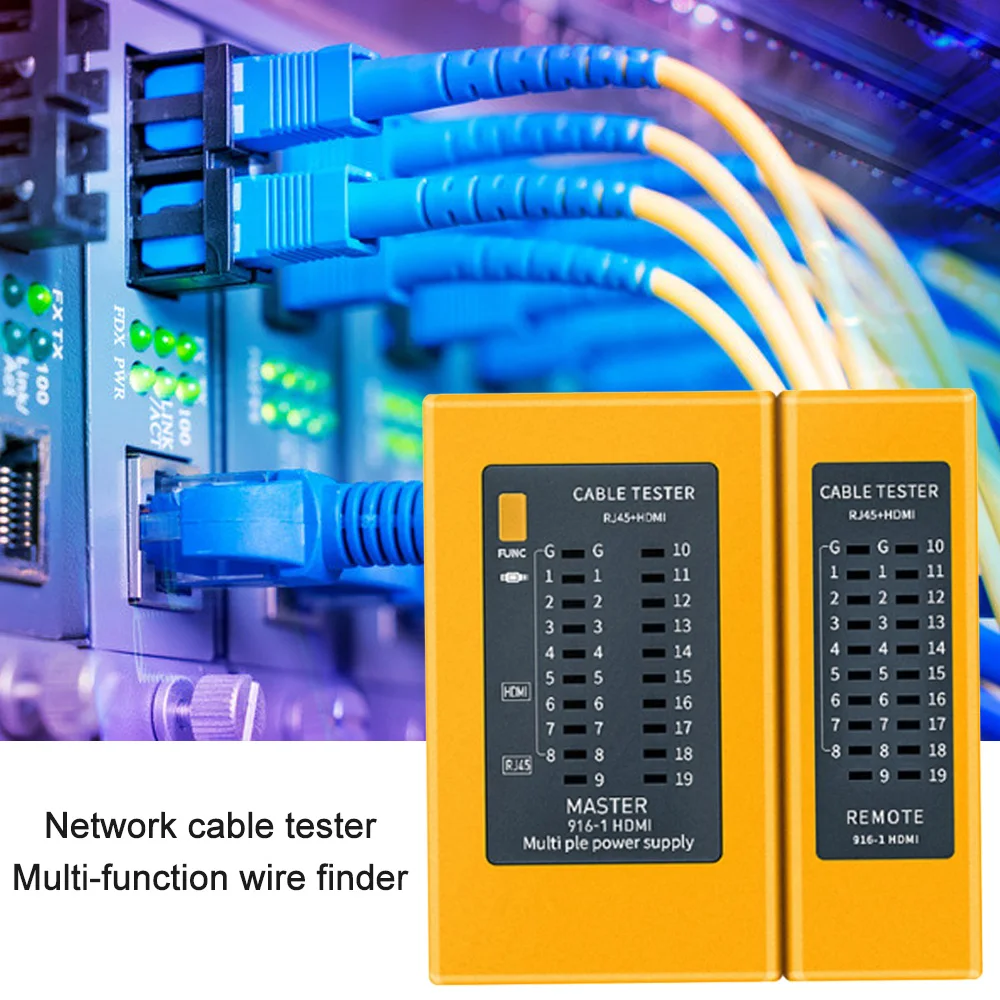 Профессиональный тестер RJ45 + HDM для сетевого кабеля сетевой Ethernet LAN детектор