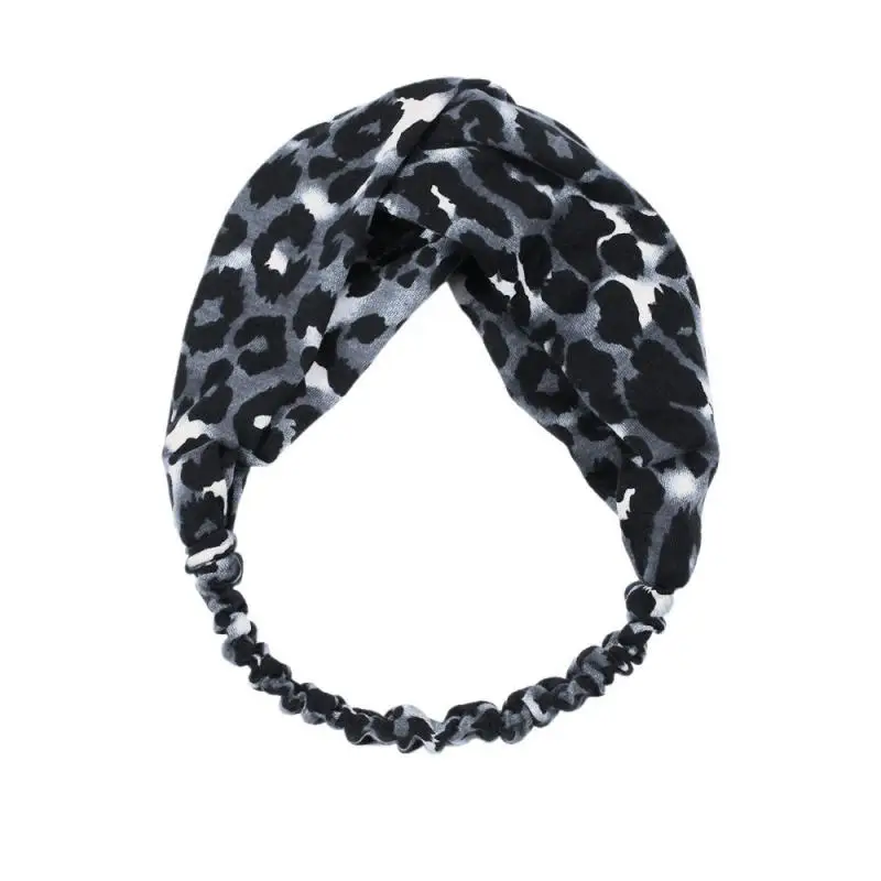 

Повязка для волос с леопардовым принтом женская, тюрбан, эластичная лента для волос, аксессуары для волос, леопардовая повязка на голову