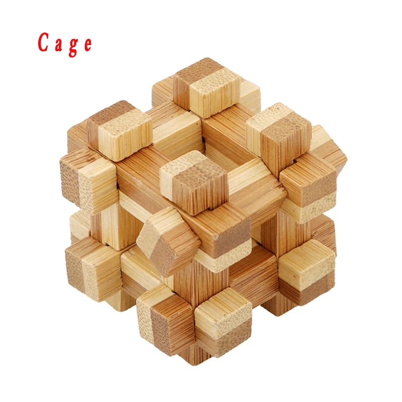 Educational Adults Kids Toy Excellent Design IQ Brain Teaser 3D Wooden Interlocking Kong Ming Luban Lock Puzzle Game | Игрушки и хобби