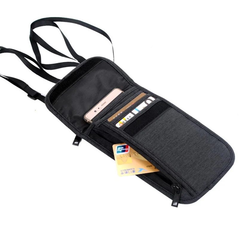

Neck Hanging Passport Cover Wallet Travel Accessory Credit ID Card Holder Ticket Package Phone Case Unisex Storage Organizer bag