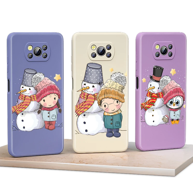 

Hot Cartoon Cute Girl Kid for Xiaomi Poco F3 GT X3 NFC M3 C3 M2 X2 Pro 5G Liquid Silicone Soft Cover Shockproof Phone Case