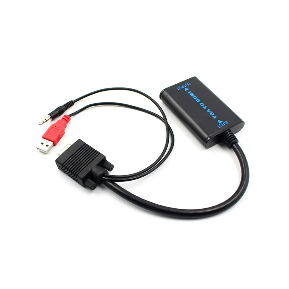 VGA Male To HDMI Output 1080P HD Audio TV AV HDTV Video Cable Converter Adapter for PC laptop to Projector | Электроника