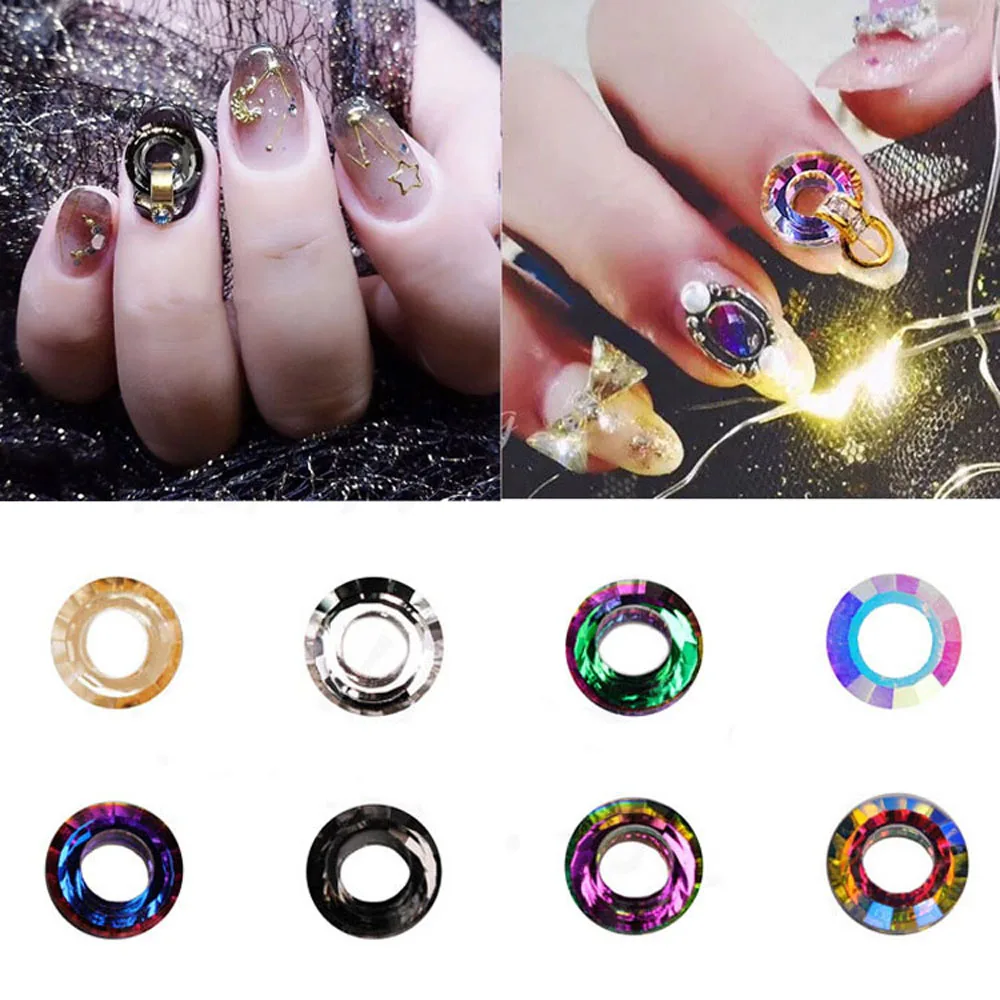 

Manicure Mermaid Diamonds DIY Nail Art Accessories Angel Ring Crystal Jewelry 3D Nail Art Decorations Rhinestones