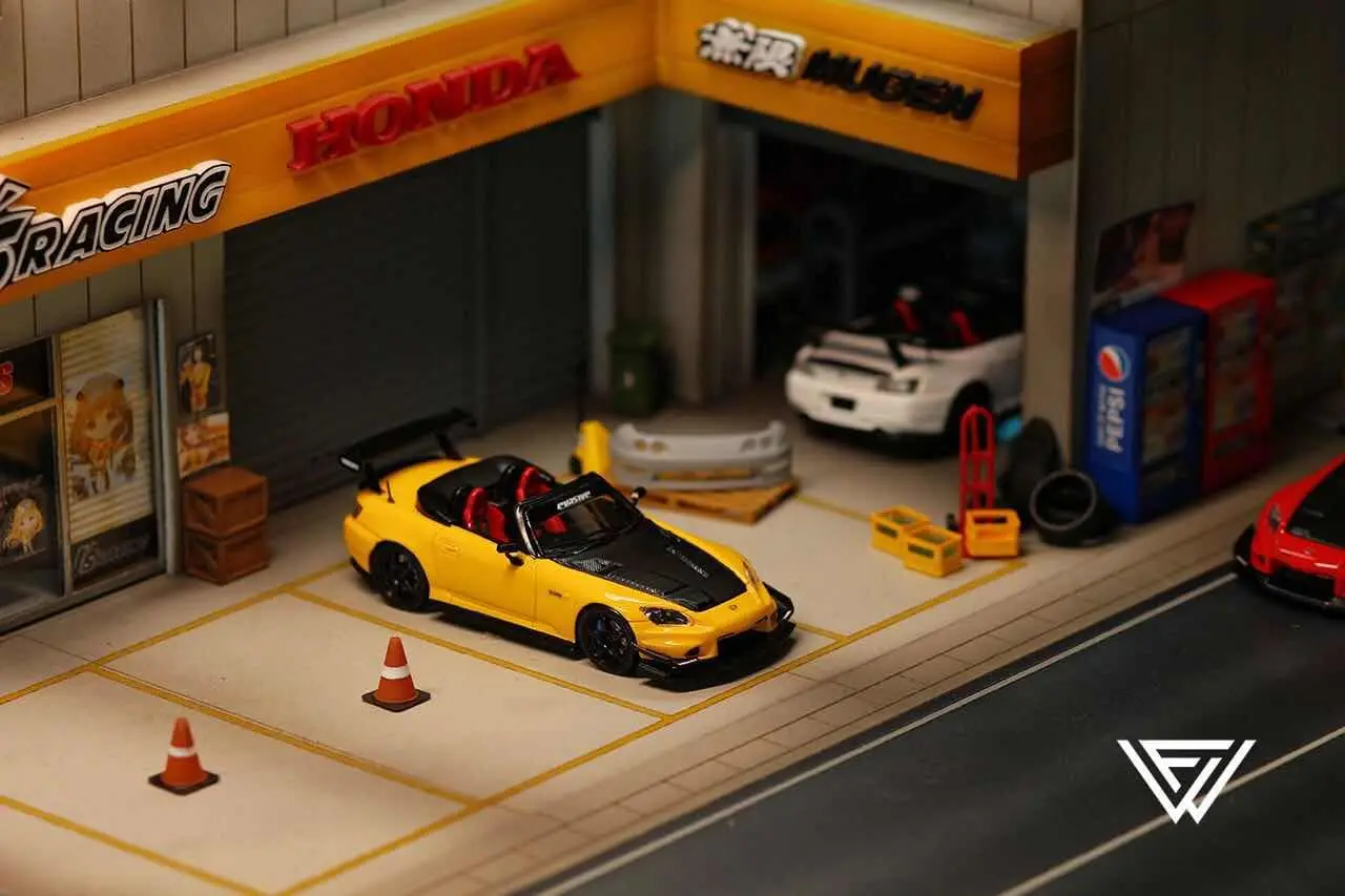 

Wild Fire 1:64 Honda S2000 Voltex Yellow Resin Model Car