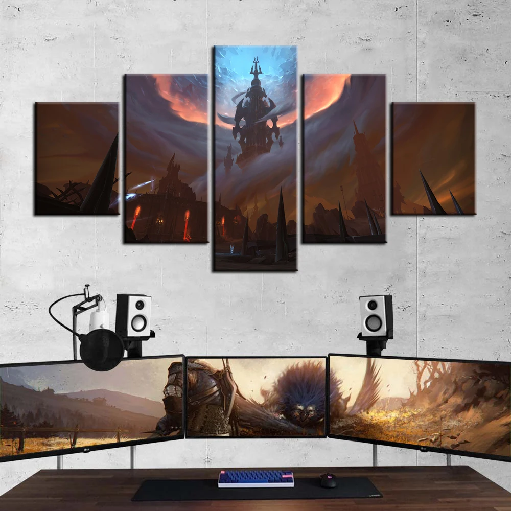 

Video Game Poster World of Warcraft Shadowlands Oil Painting Wall Stickers Living Room Decoration Canvas Printing for Home Decor