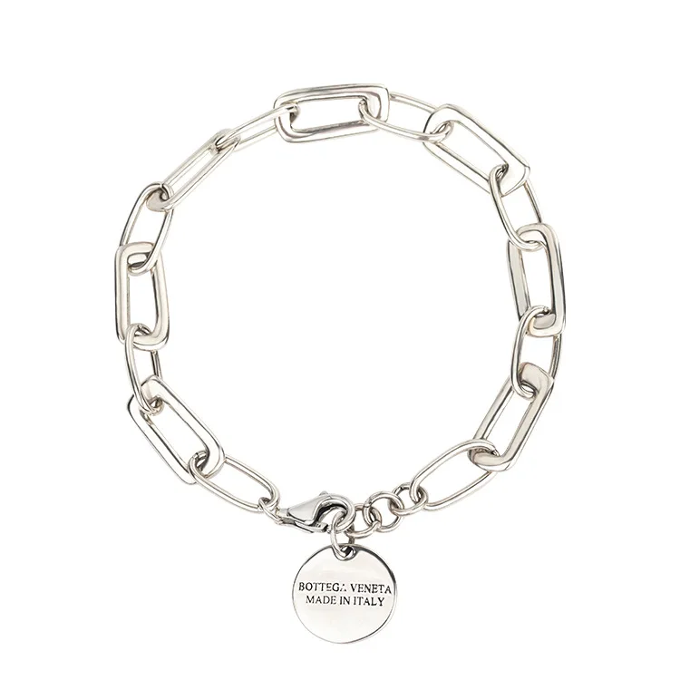 

Wind new s925 sterling silver bracelet retro marcasite personalized hand jewelry round letter style simple jewelry chains