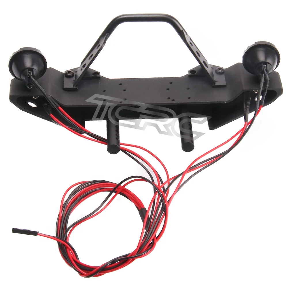 TCRC Metal Front&ampRear Bumper with 2 Led Lights for 1/10 RC Crawler Car Traxxas TRX4 Axial SCX10 | Игрушки и хобби